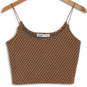 NWT Eloise Elastic Cami Crop Top